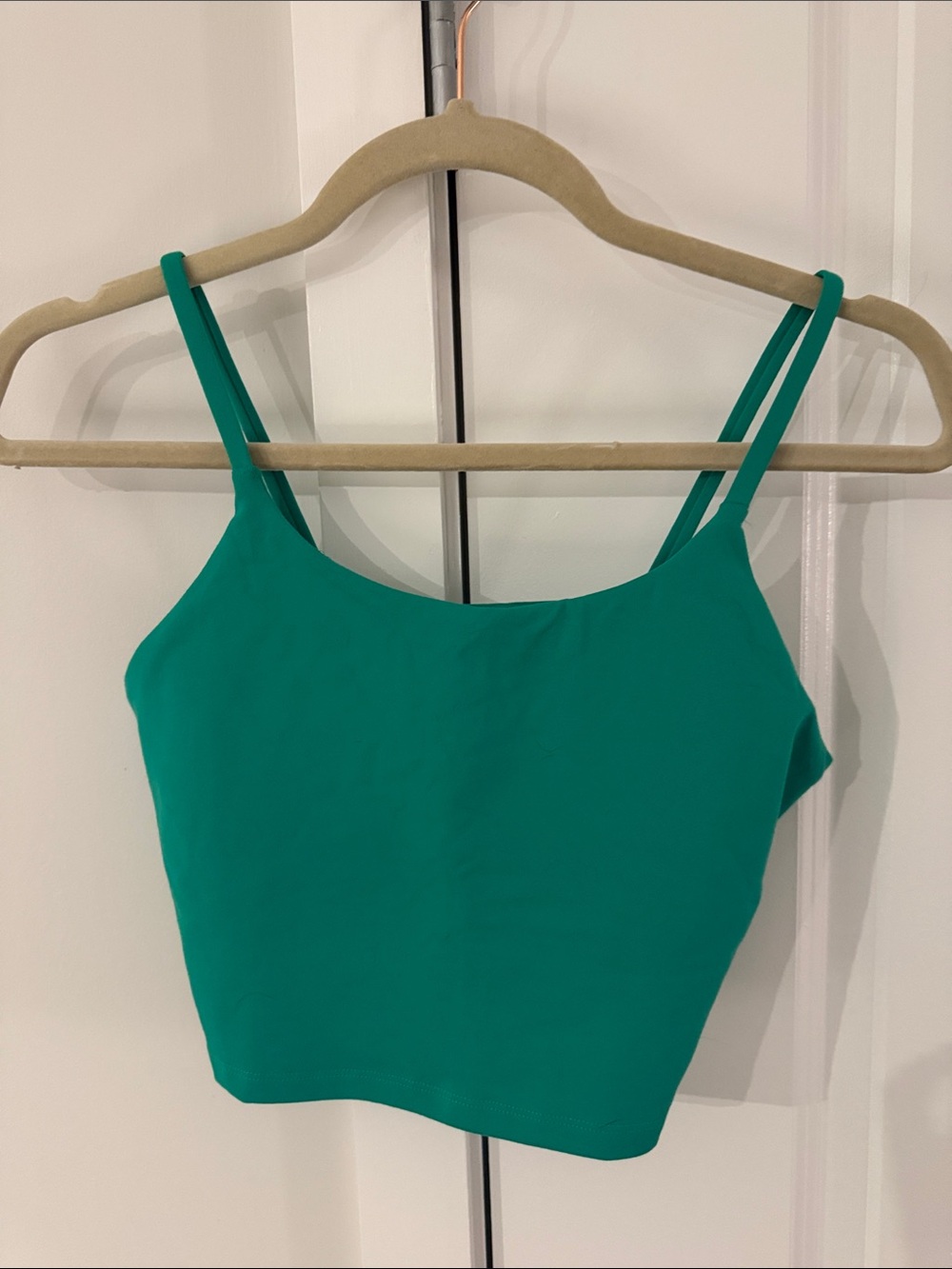 Lemedy Women Padded Sports Bra Yoga Tank Top- GREEN- Size: Large